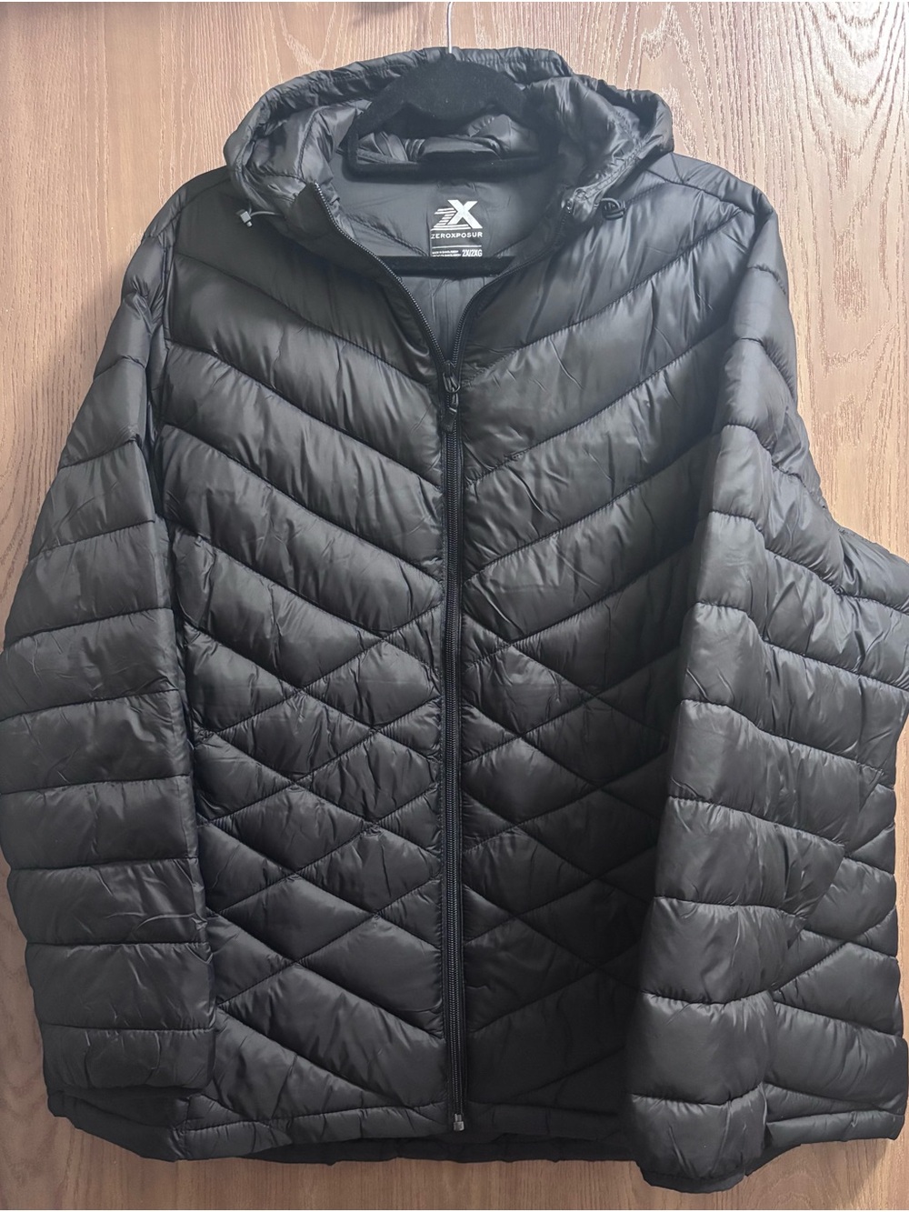 ZeroXposur Black Quilted Hooded Puffer Jacket NWOT
